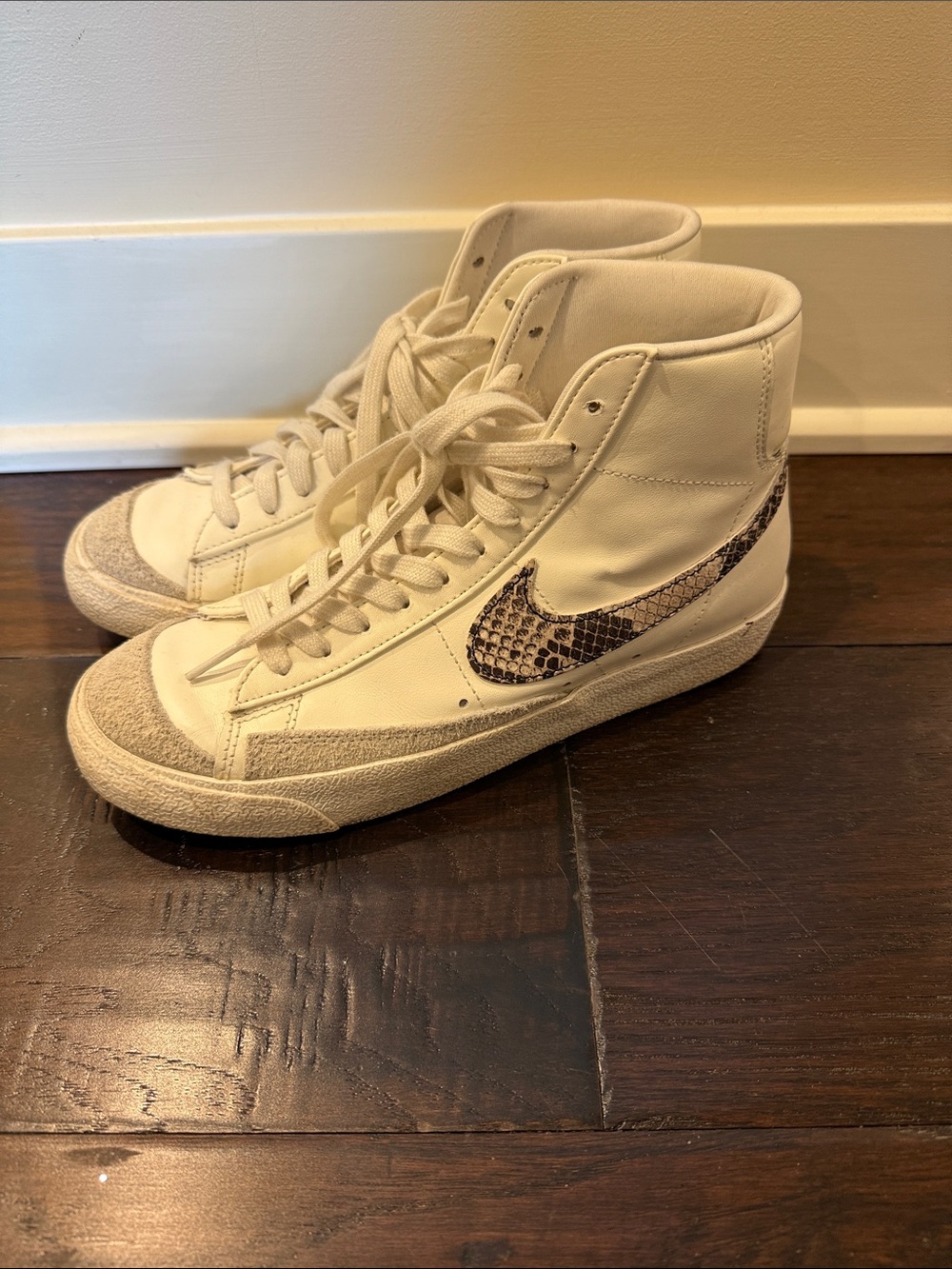 Nike vintage '77 mid sneaker with snakeskin pattern swoosh